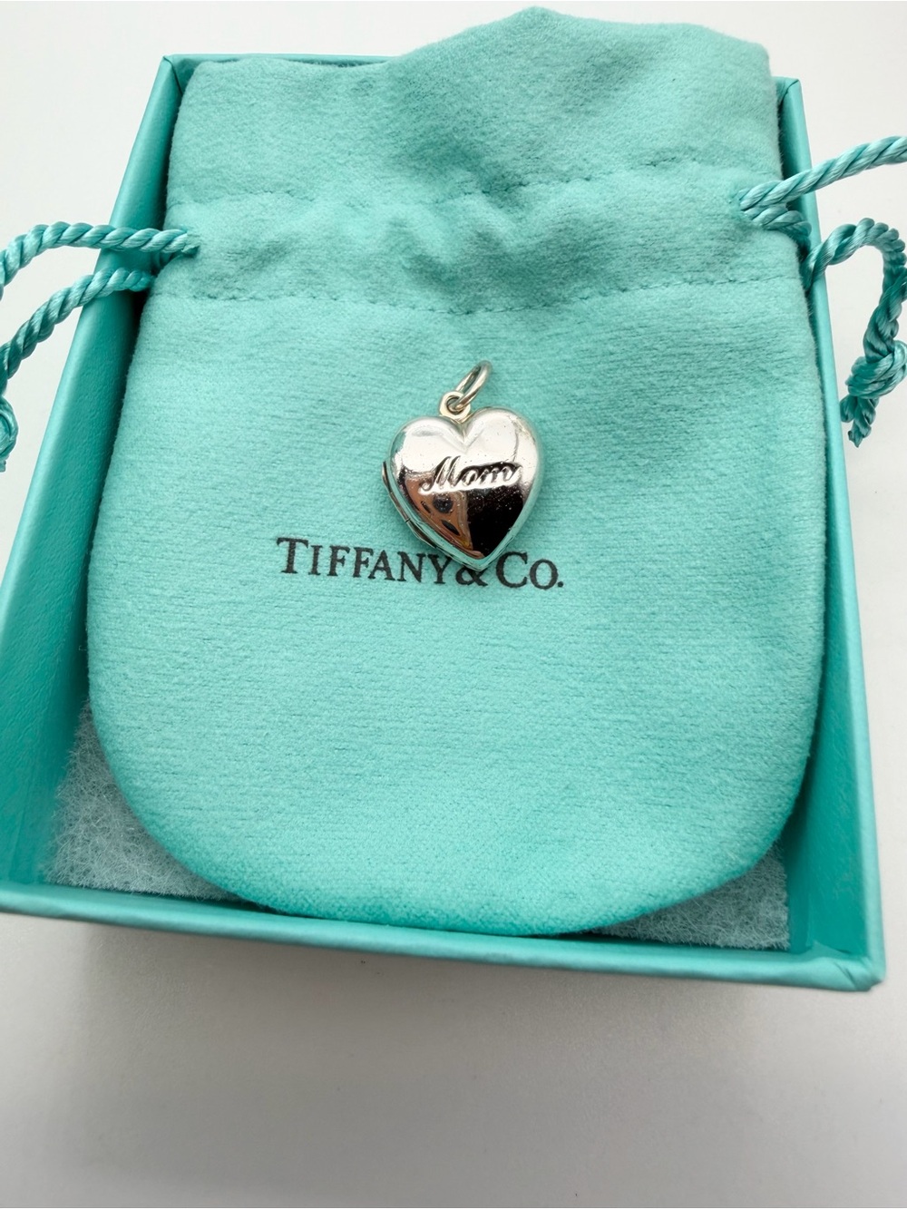 Tiffany & Co. small mom locket sterling silver